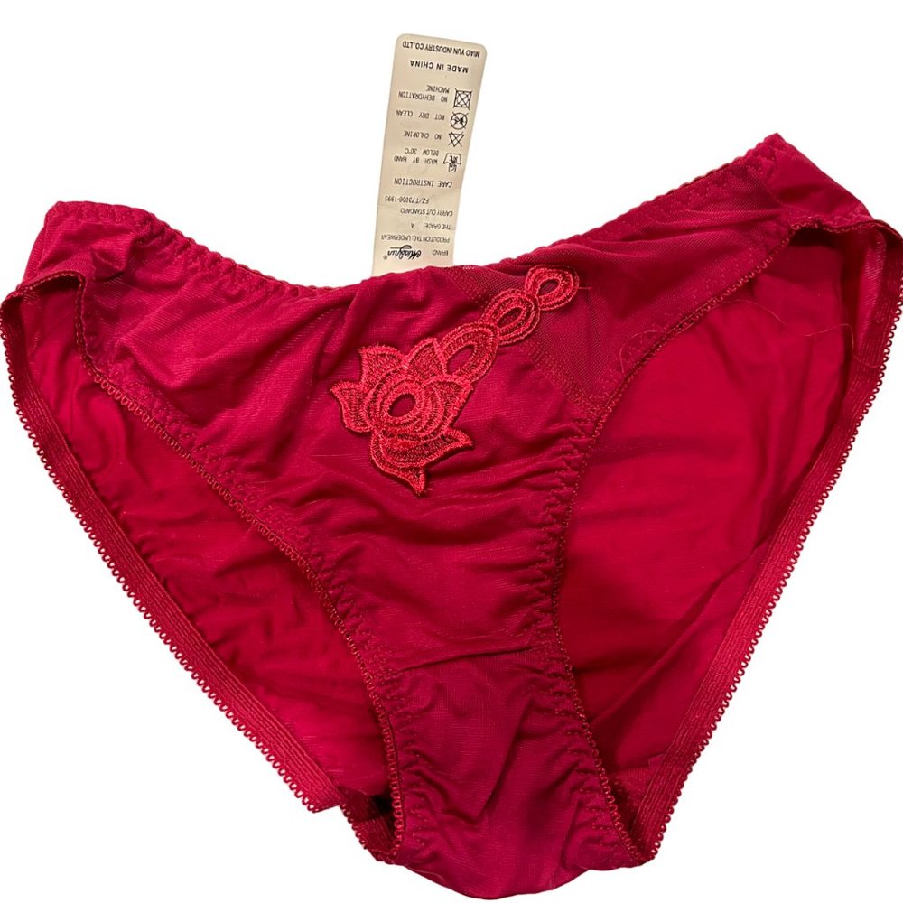 (5-PIECE) M/L Lady Underwear Women Panties Nylon  Satin Soft